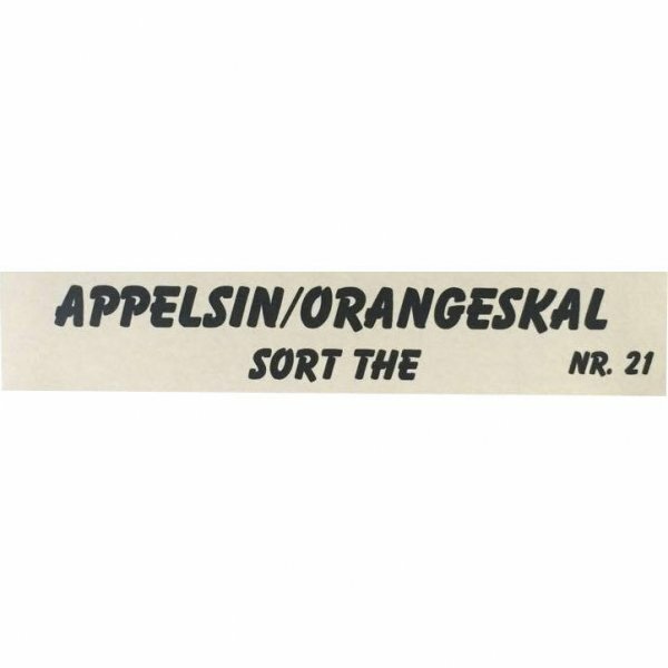 Appelsin/Orangeskal - Sort The - NR. 21